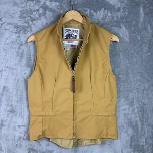 Vintage Schaefer Outfitter Vest Medium Canvas Western Workwear Tan Made In USA